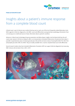Insights about a patient’s immune response from a complete blood count